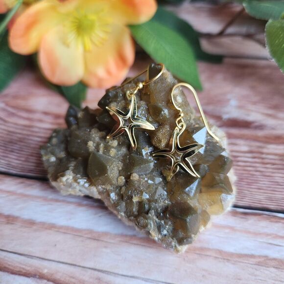 LEIGHTON LAM EARRINGS Hoku Kai STARFISH DROP HOOK FASHION JEWELRY HAWAIIAN BEACH - Picture 3 of 6